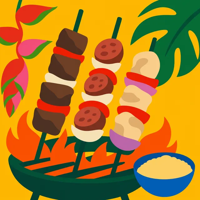 Ilustração da categoria Churrascaria/espetinho