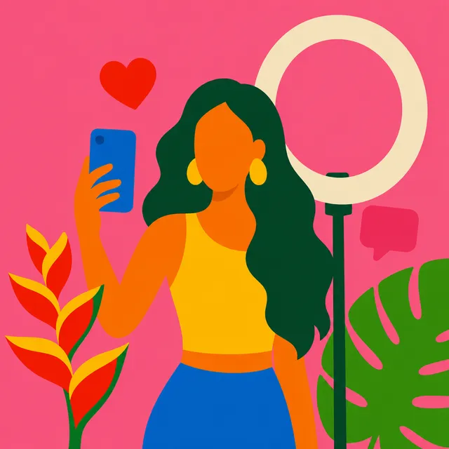Ilustração da categoria Influenciadora